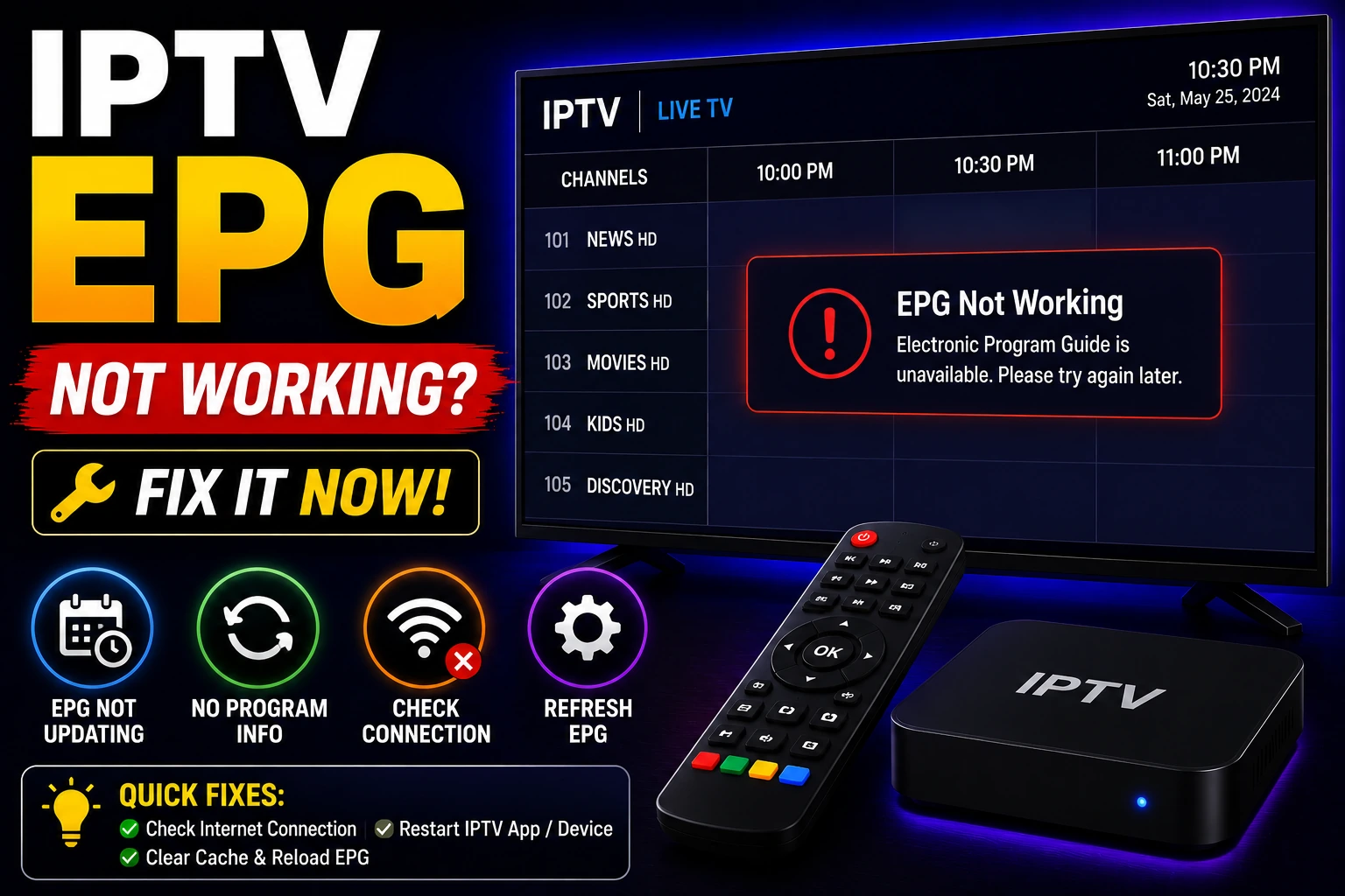 EPG Not Working