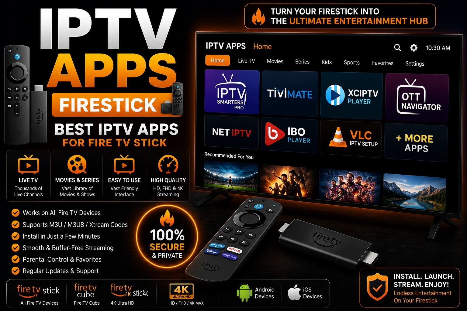Best IPTV Apps for Firestick - Top IPTV players optimized for Amazon Firestick