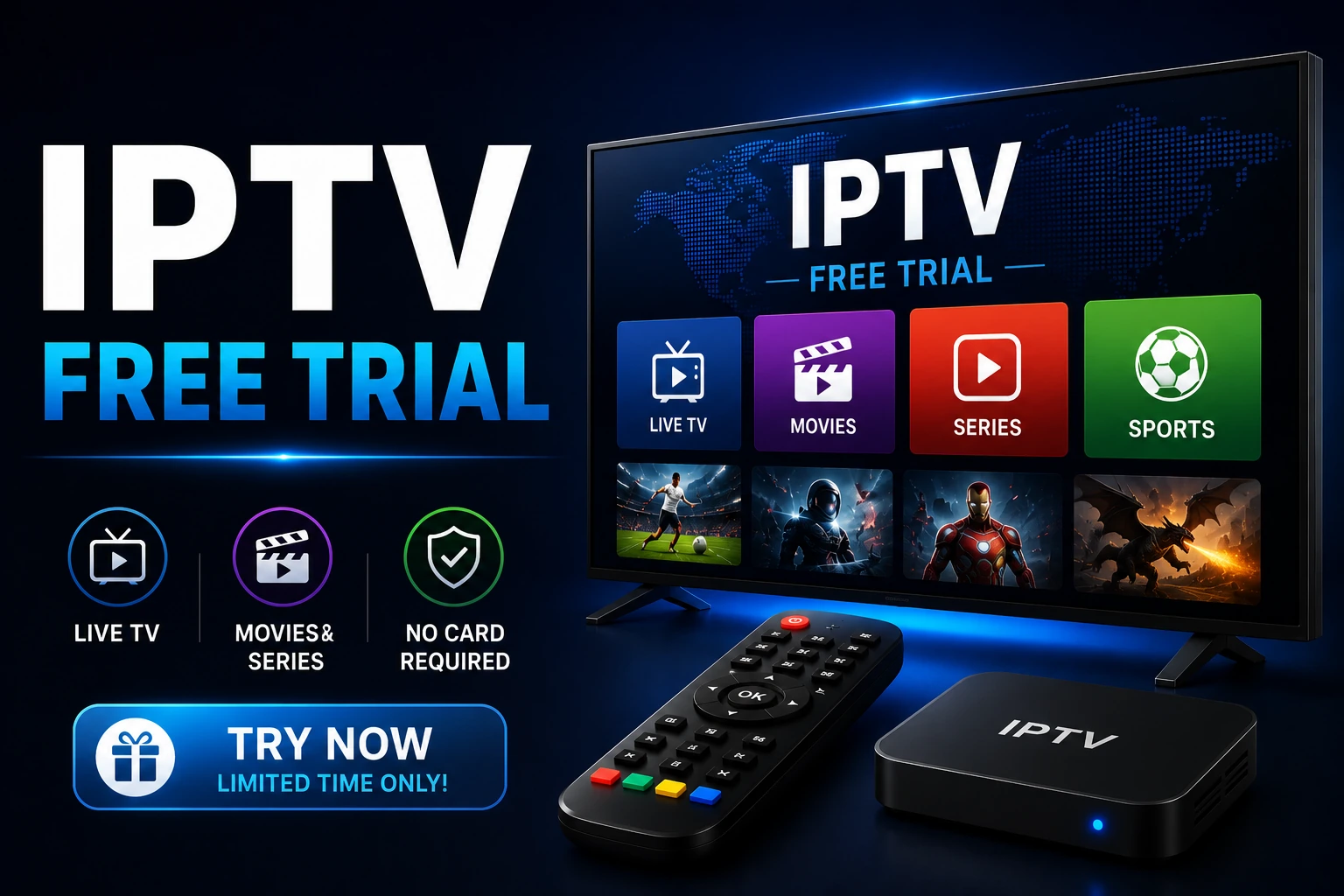 IPTV Free Trial - Looking for an IPTV free trial in 2026? Learn how to test IPTV services safely, avoid scams, and choose the best provider before subscribing.