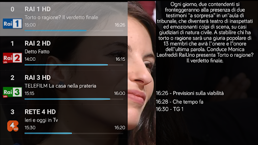 IPTV Extreme app interface showing channel list and settings